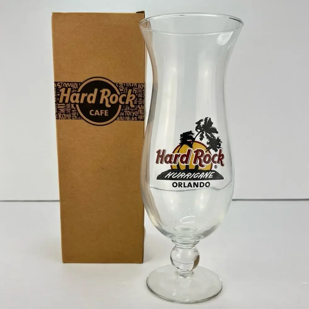 NIB Hard Rock Cafe ORLANDO Hurricane Glass‎ 10